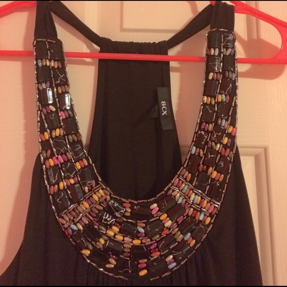 Beaded Scoop-neck Brown Dress NWT